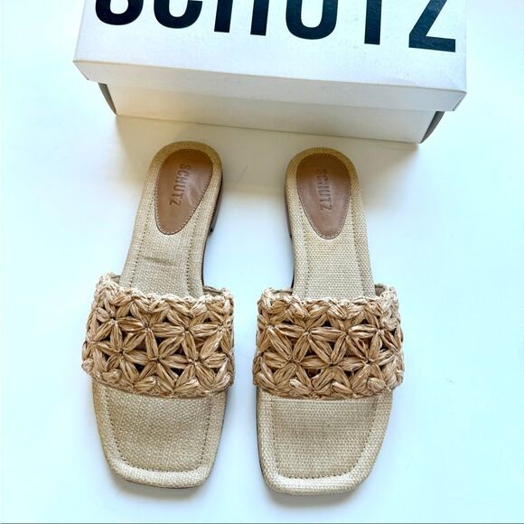 New! Schutz “Ayla” Flat Sandal. Perola color (natural). Size 9.5 - Picture 10 of 11
